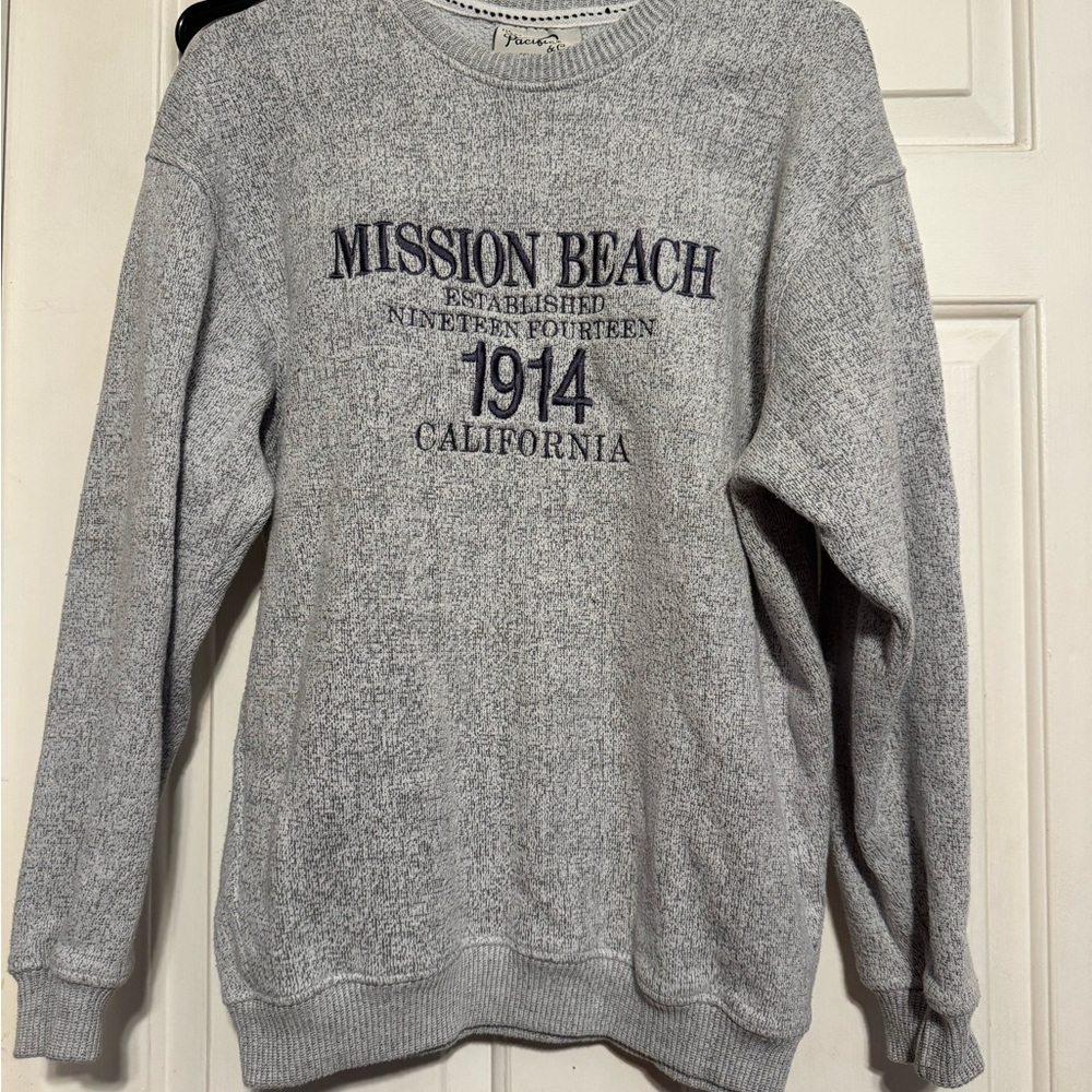 Mission Beach 1914 Crewneck Sweatshirt in Gray size m